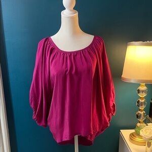 Chic Women's Fuchsia Blouse